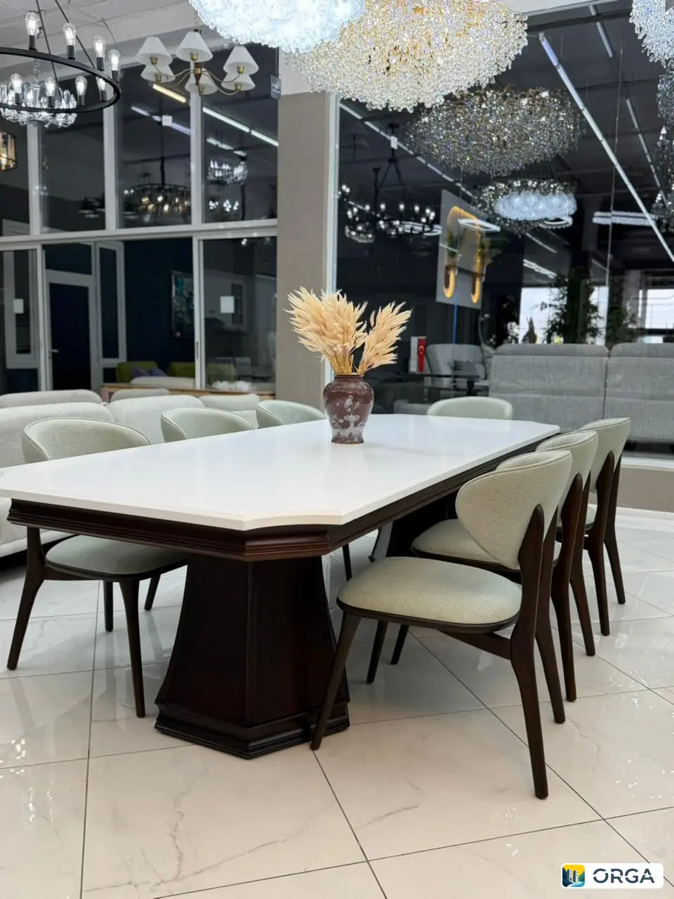 Стол Анталия белый, размеры 240 см и 280 см