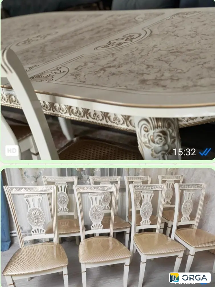 Продается стол и 8 стульев, как новые, без царапин