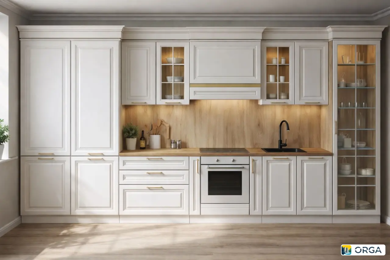 Кухня Флоренция: крашеный МДФ, белый, 70 000₽