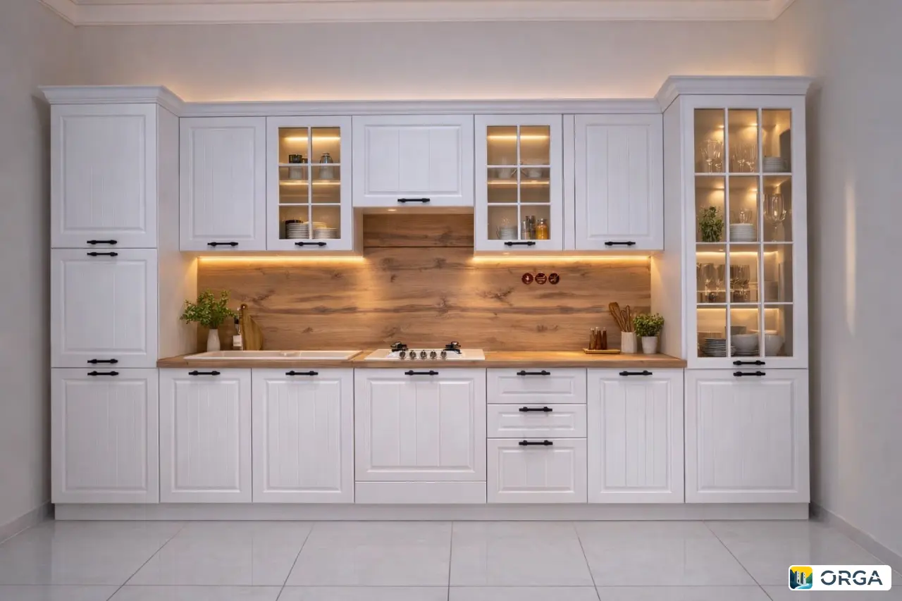 Кухня Флоренция: крашеный МДФ, белый, 70 000₽