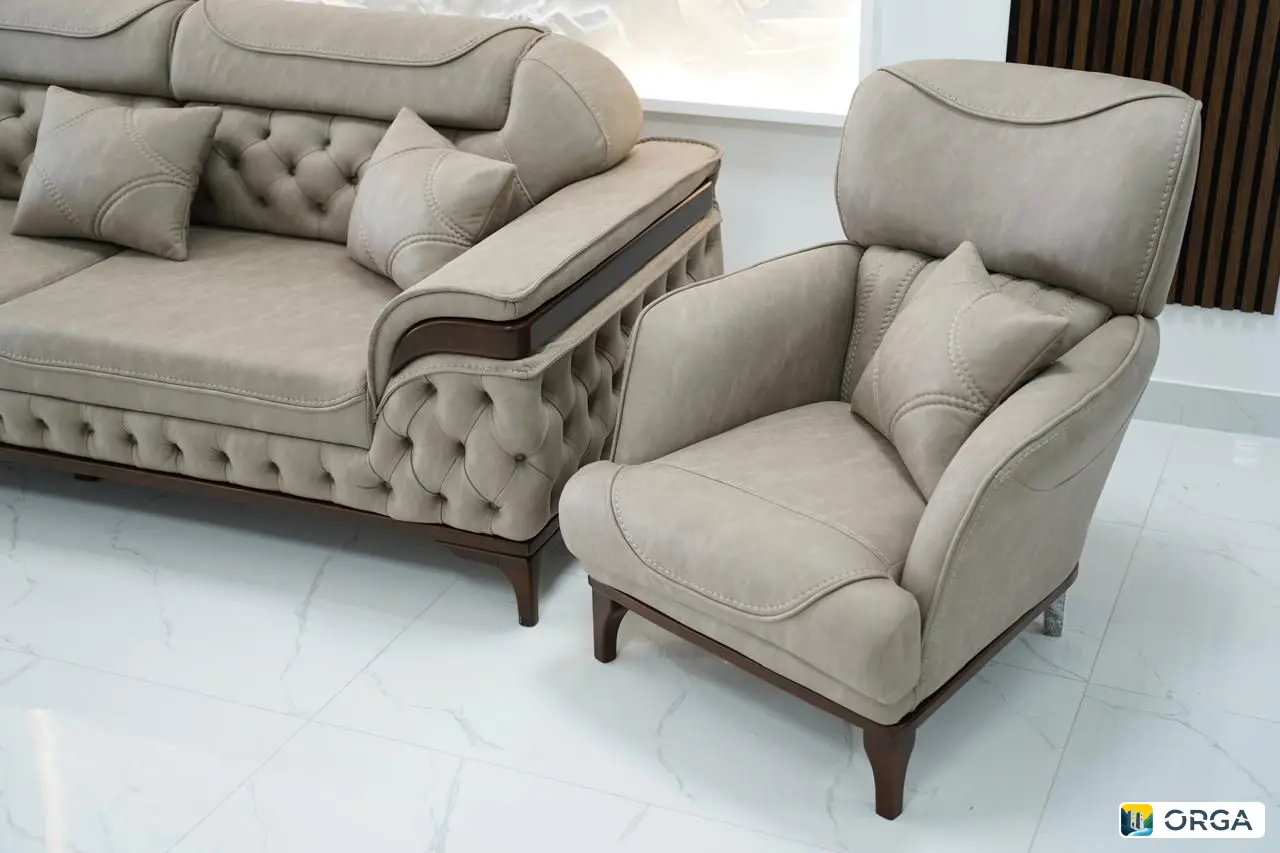 Диван Гавана с двумя креслами и пуфиком, комплект 2025