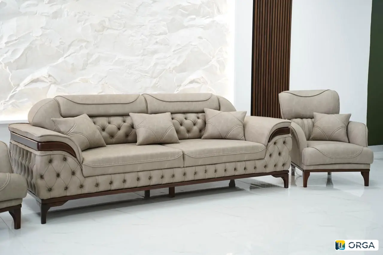 Диван Гавана с двумя креслами и пуфиком, комплект 2025