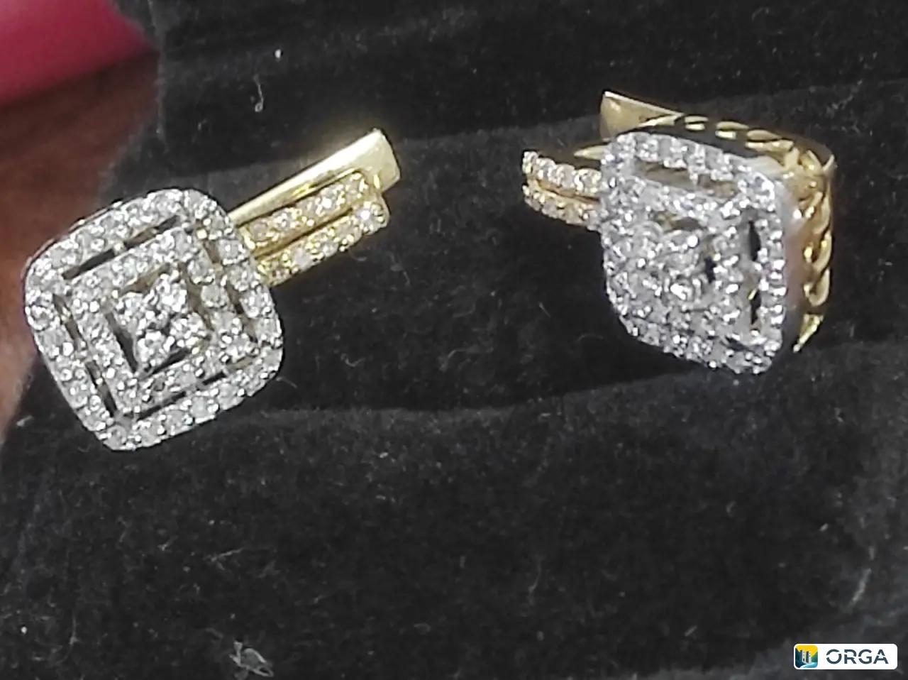 Золотые серьги с бриллиантами 6.9 гр 585 пр 60т