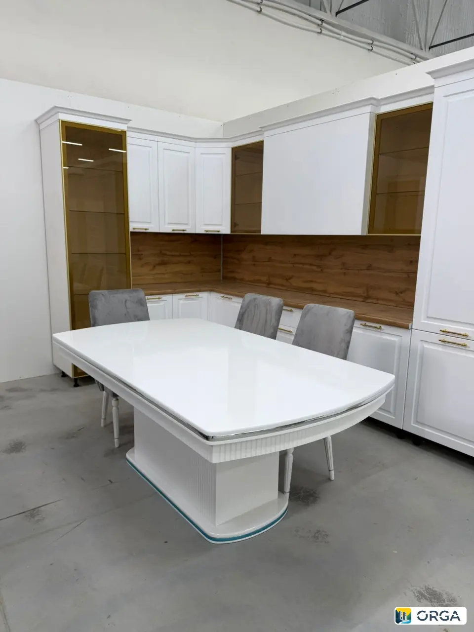 Стол «ГРАЦИЯ» белый с серебром, 200 см, 25000 руб