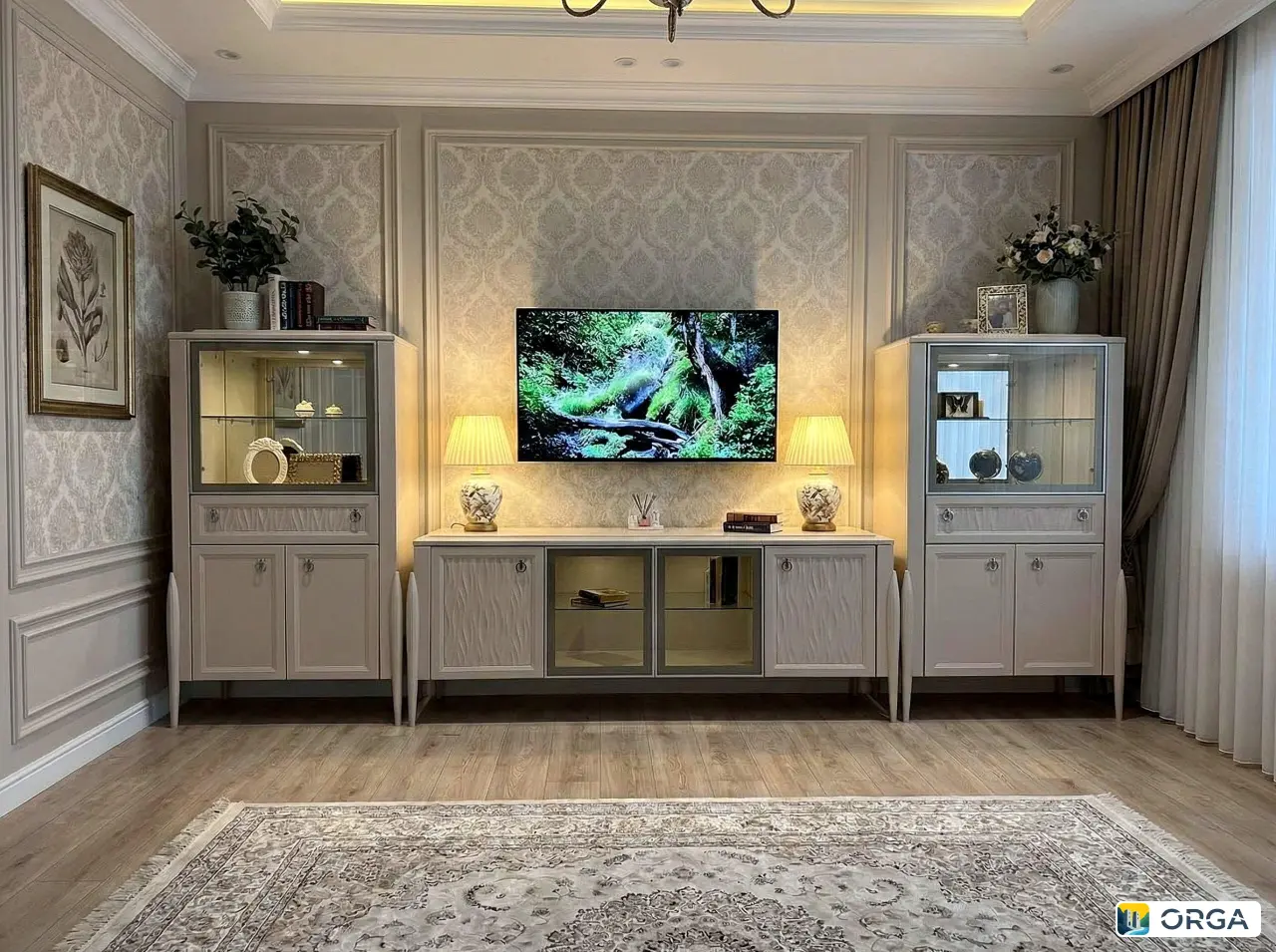 Гостиная «Белла»: комплект мебели (шкаф, тумба, пенал)