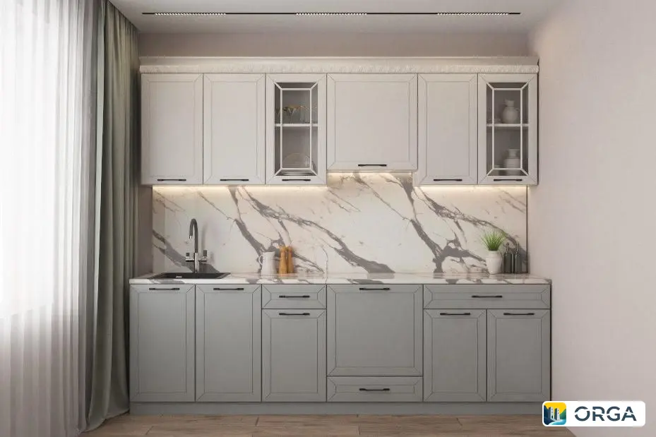 Кухня «Сара» Бело-Серый, ширина 2.60 м